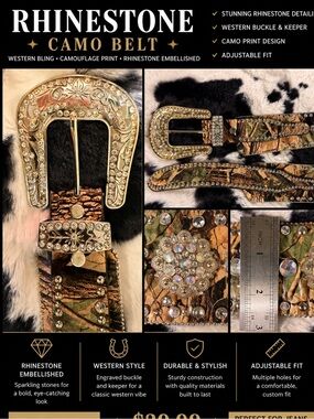 Women’s camo western belt